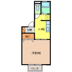 二軒屋駅 徒歩6分 2階の物件間取画像